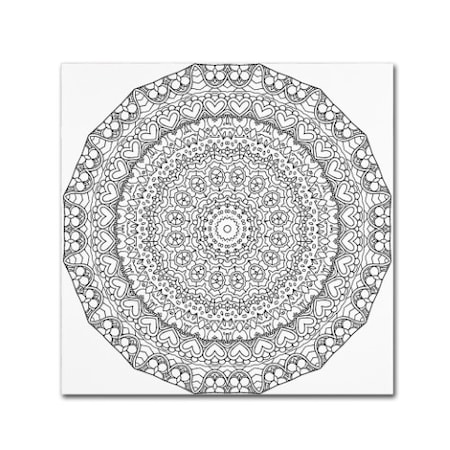 Kathy G. Ahrens 'Hearts Mandala' Canvas Art,18x18